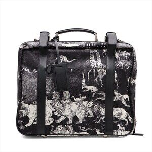 Prada Leather Bag Black Business Tessuto PIN Nylon